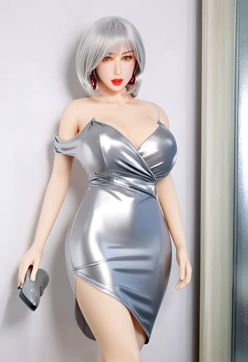 ToyFather Luna 170cm TPE Realistic Sex Doll – Silver Bob, Fair Skin