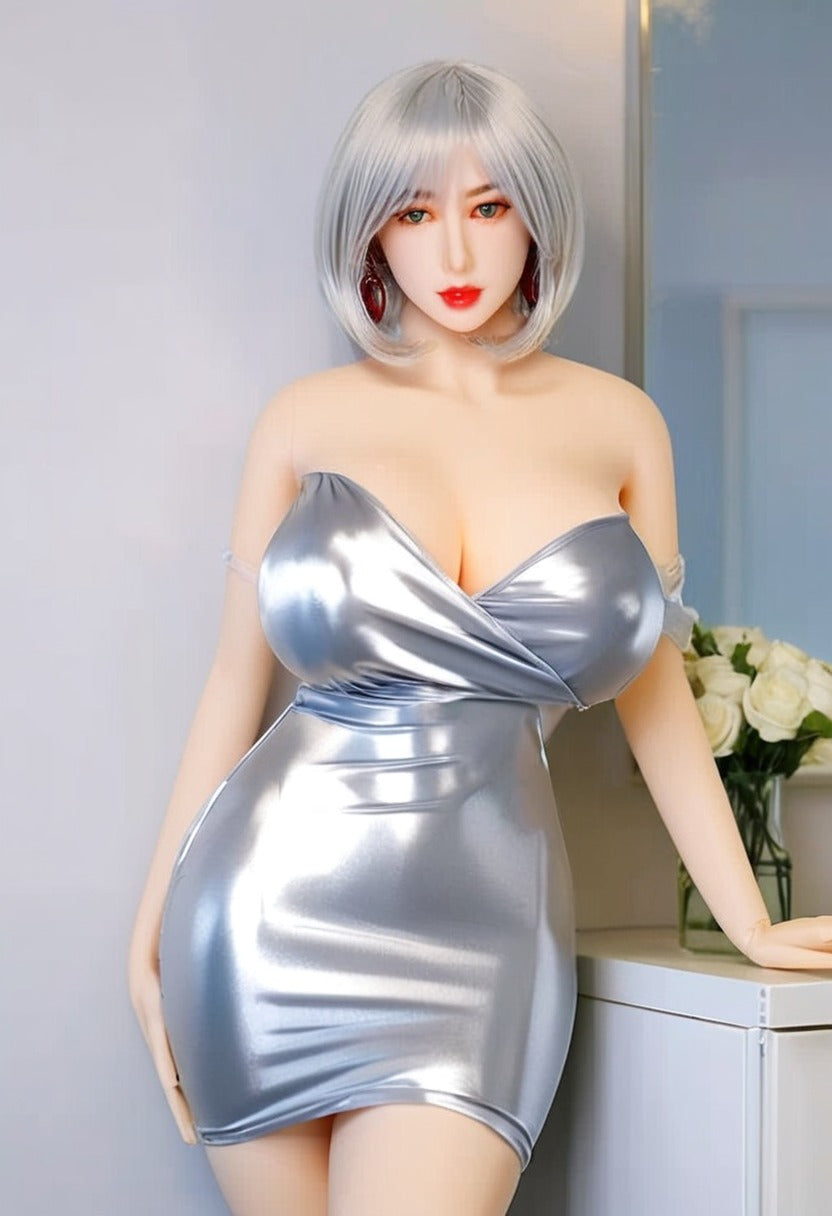 ToyFather Luna 170cm TPE Realistic Sex Doll – Silver Bob, Fair Skin