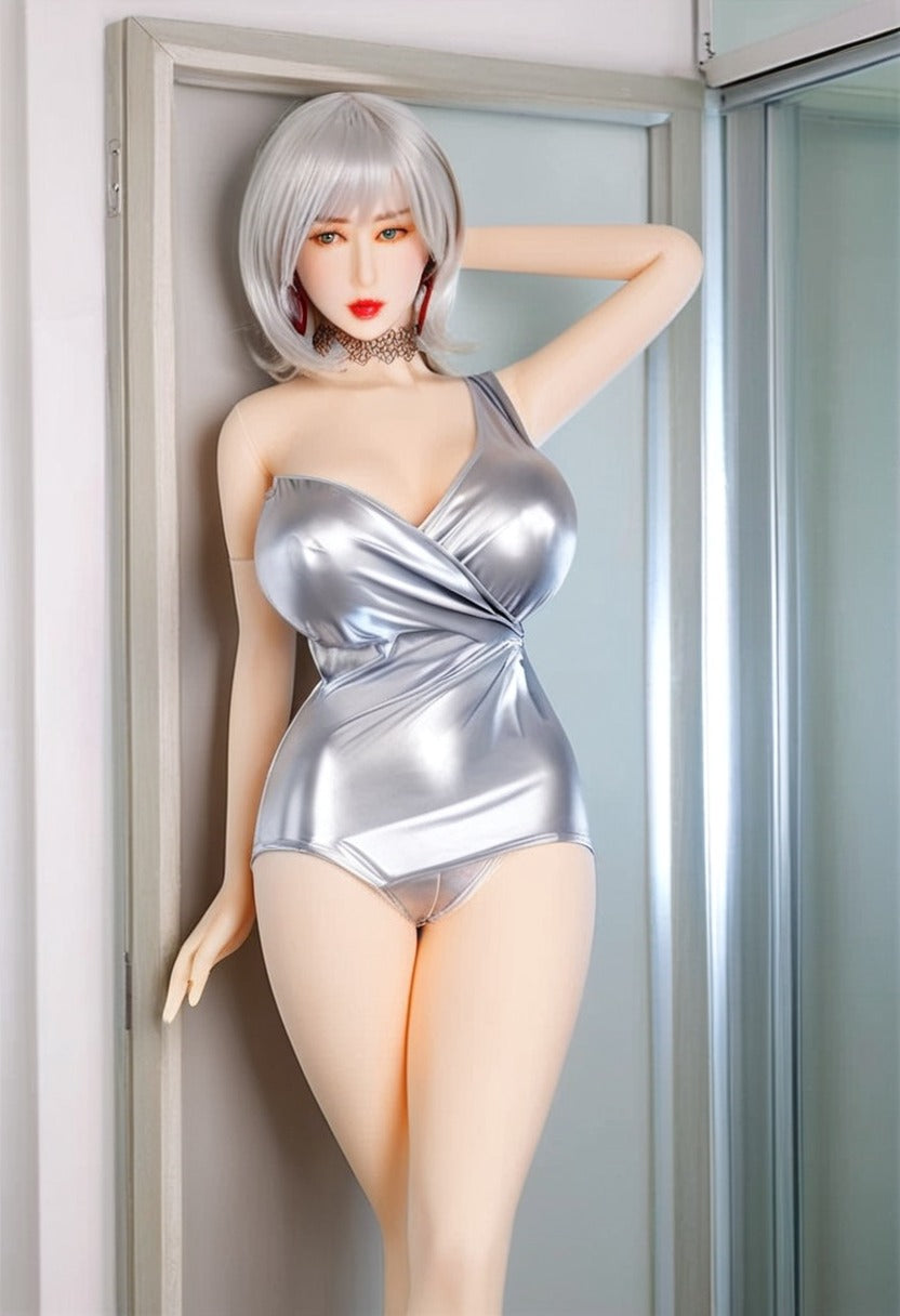 ToyFather Luna 170cm TPE Realistic Sex Doll – Silver Bob, Fair Skin