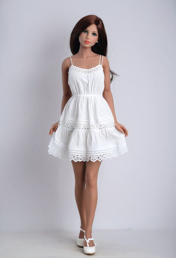 ToyFather Mia 158cm Silicone Realistic Sex Doll – Blonde Short Hair, Tan Skin