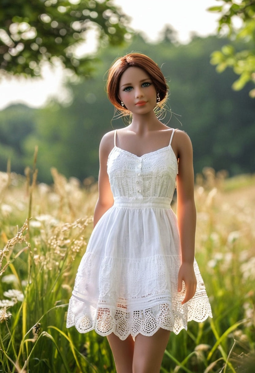 ToyFather Mia 158cm Silicone Realistic Sex Doll – Blonde Short Hair, Tan Skin