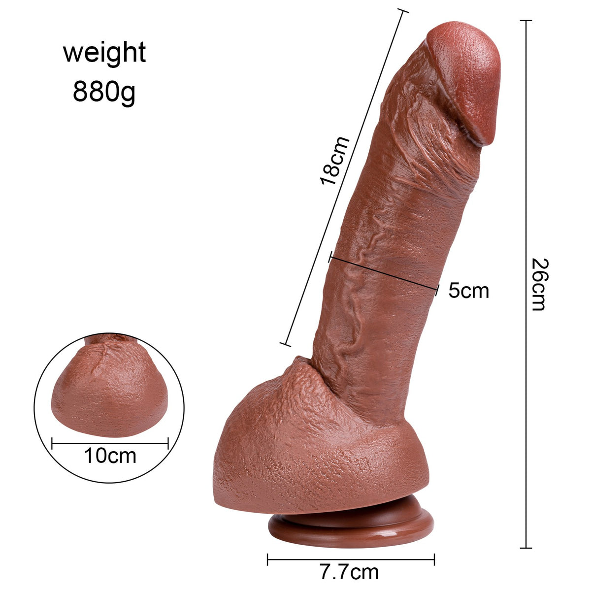 Clar Realistic Suction Cup Dildo | ToyFather