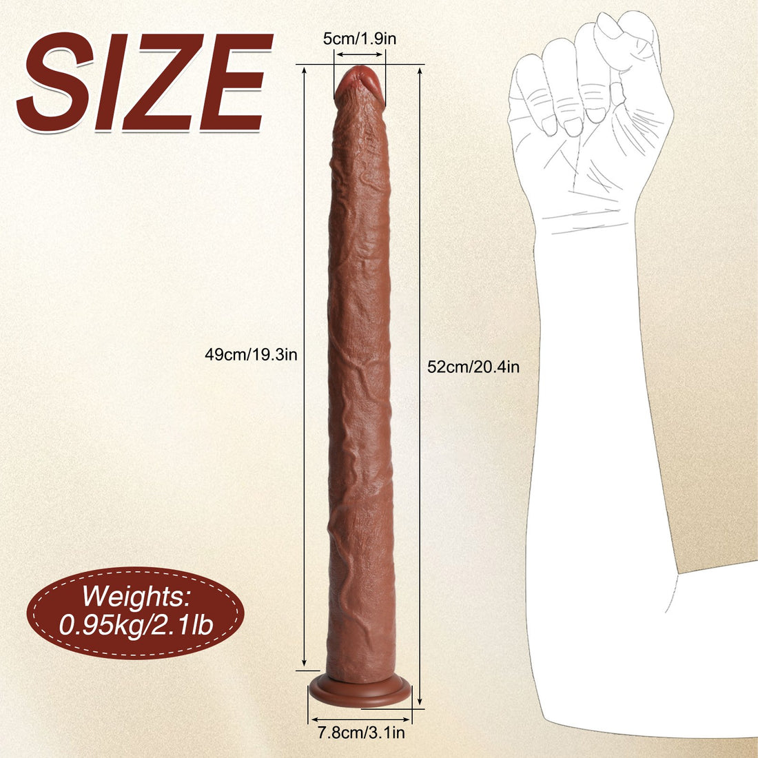 Baron Extra-Long Slim Dildo | ToyFather
