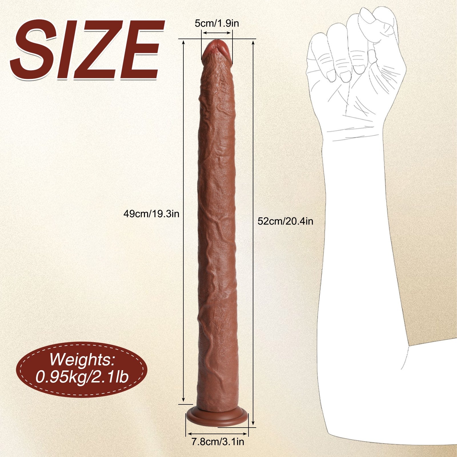 Baron Extra-Long Slim Dildo | ToyFather