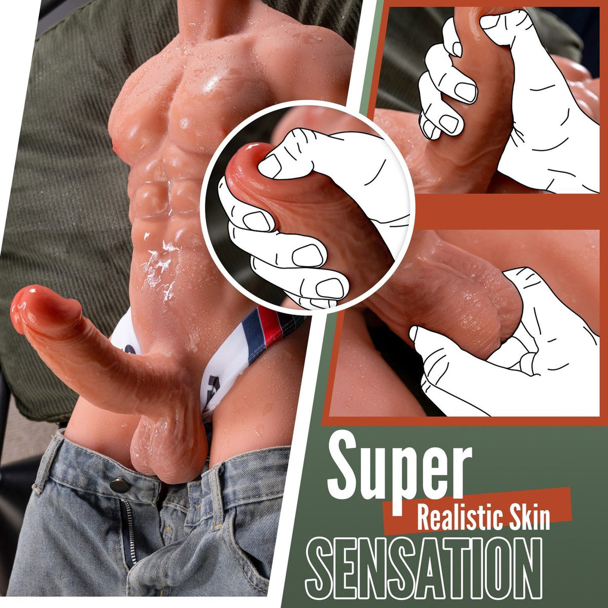 Rudolf Full-Length Pulsing Male Torso | ToyFather