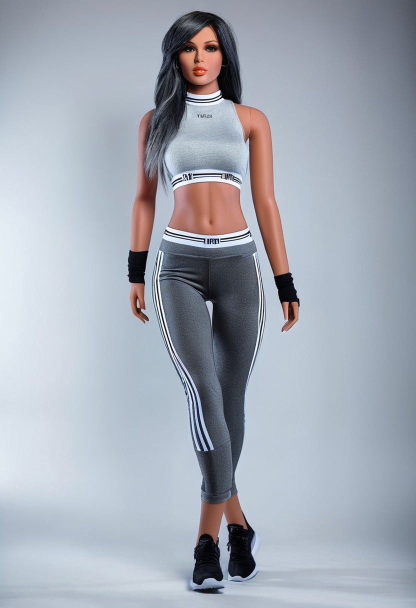 ToyFather Zoe 166cm TPE Realistic Sex Doll – Black Long Hair, Dark Tan Skin