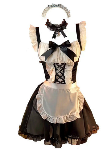 ToyFather Maid Outfit – Classic Black & White Doll Dress