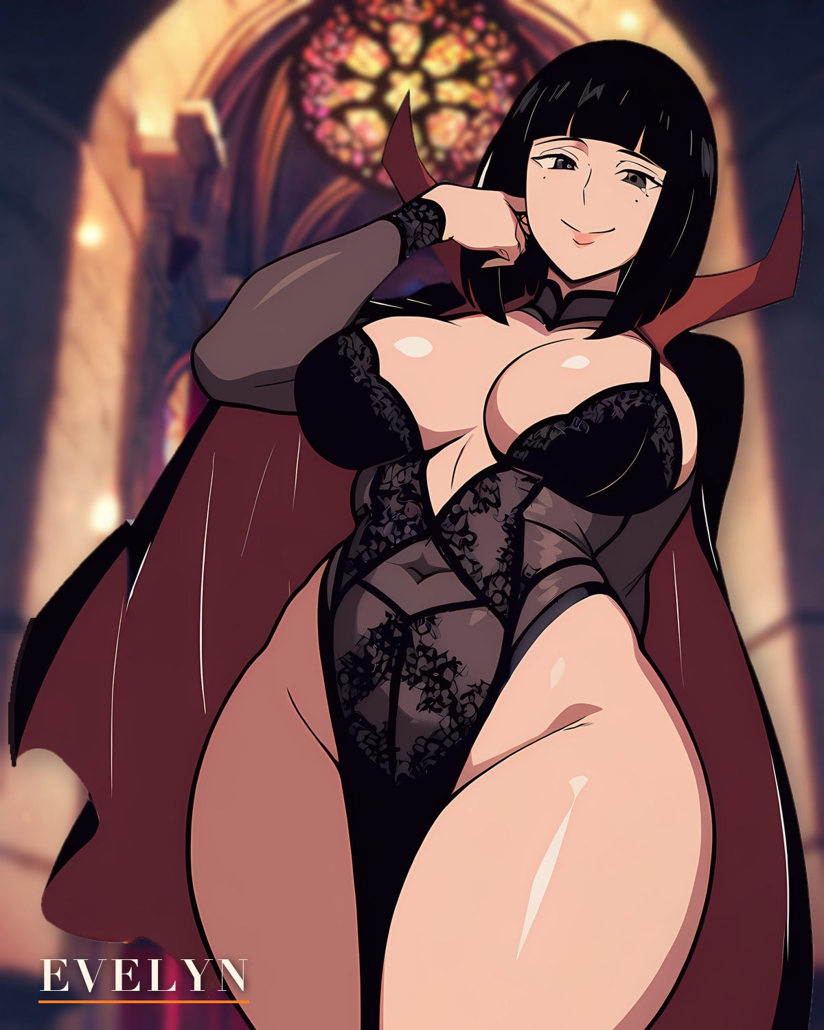 ToyFather Evelyn 163cm TPE Realistic Sex Doll – Black Long Hair, Fair Skin — Halloween lingerie illustration