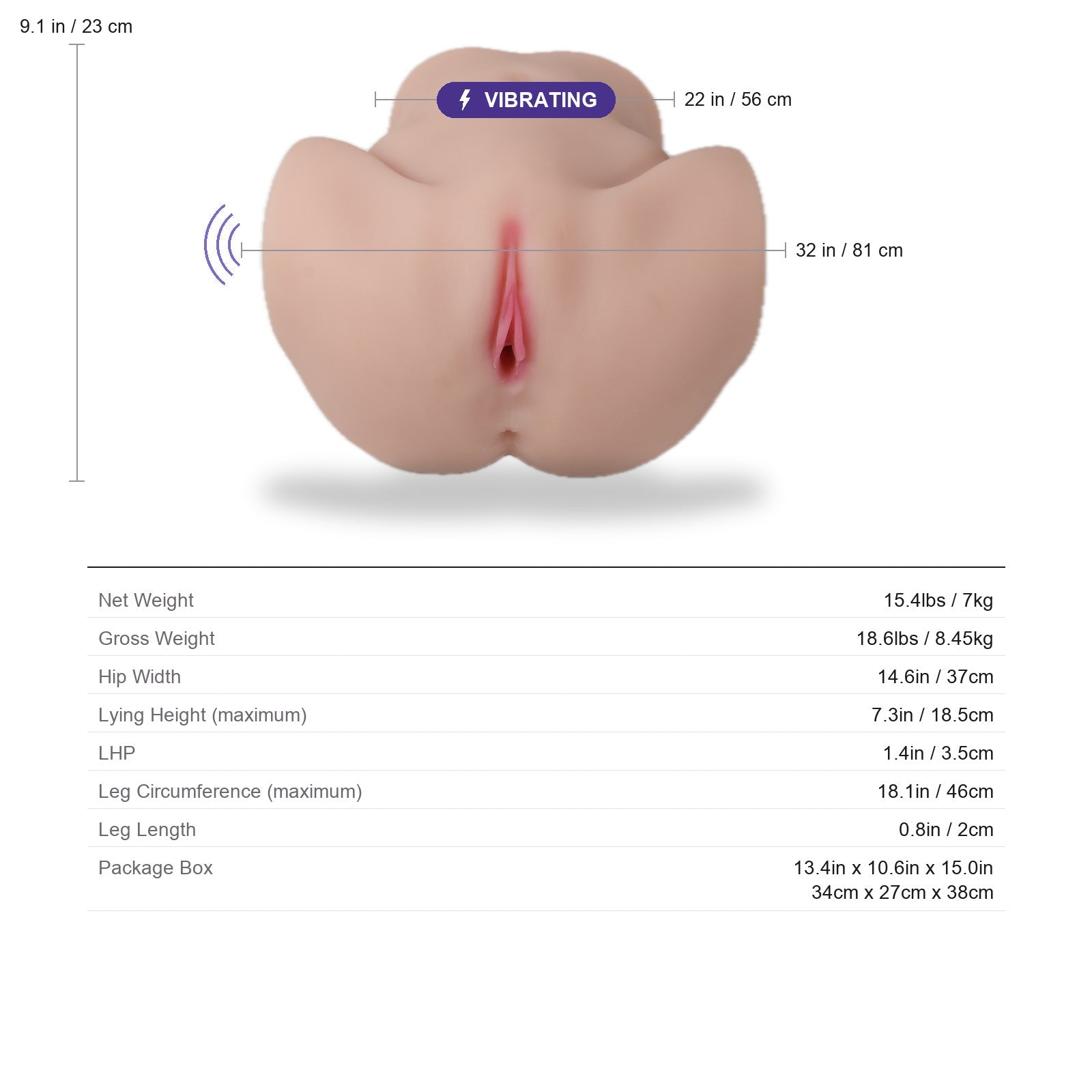 ToyFather Vera: 15LB Vibrating & Sucking Ass Sex Doll, Automatic Male Masturbator